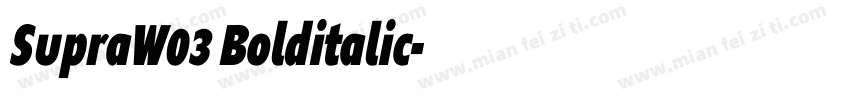 SupraW03 Bolditalic字体转换
